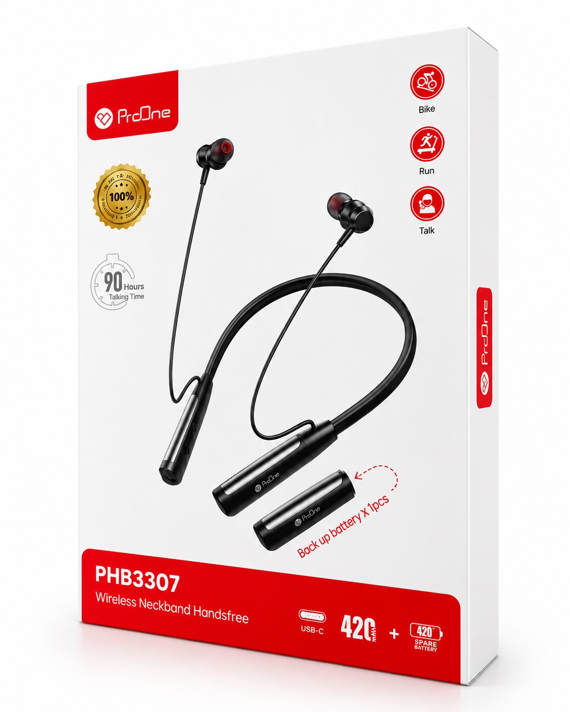هندزفری بلوتوثی گردنی پرووان مدل PHB3307